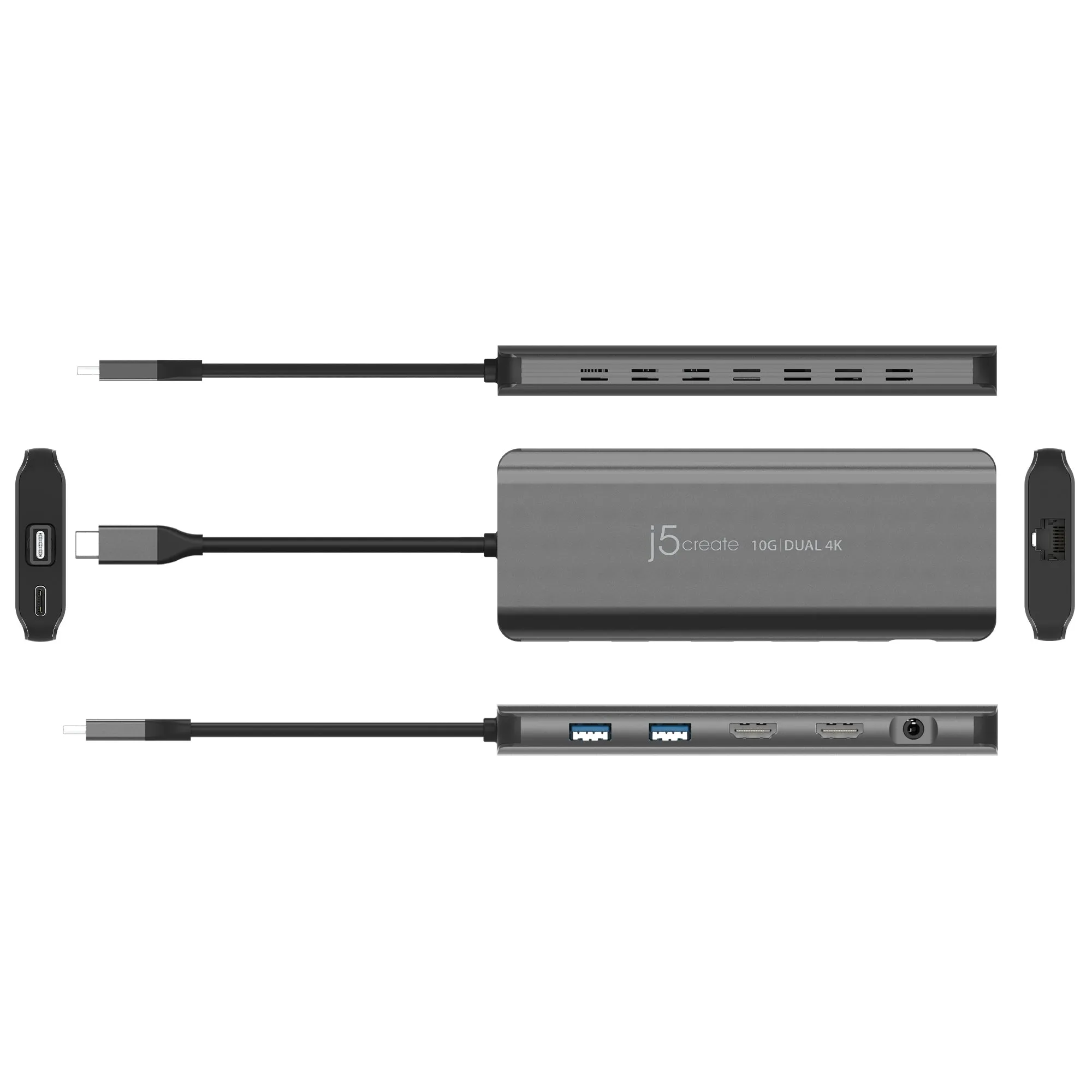 j5create USB-C® Dual 4K HDMI™ 10Gbps Mini Dock, JCD398