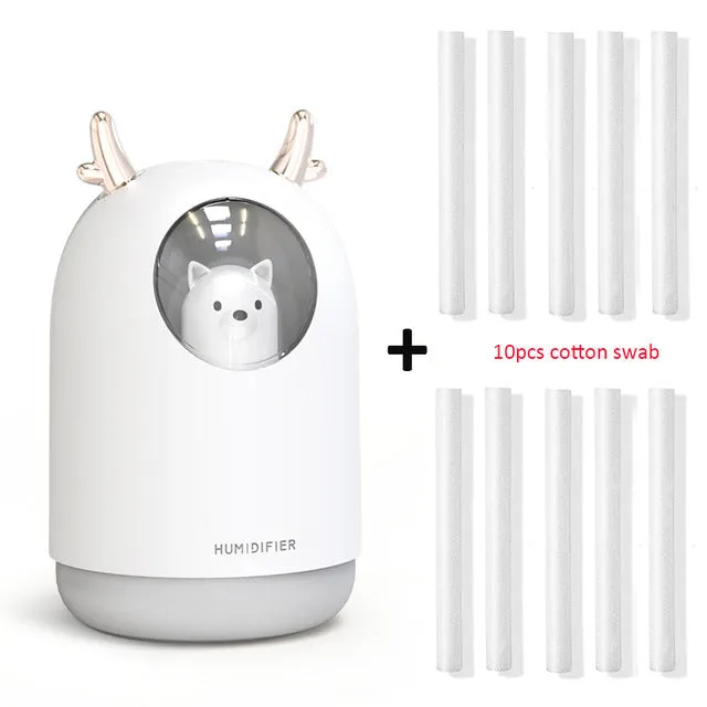 Kawaii Deer Wolf USB LED Humidifier