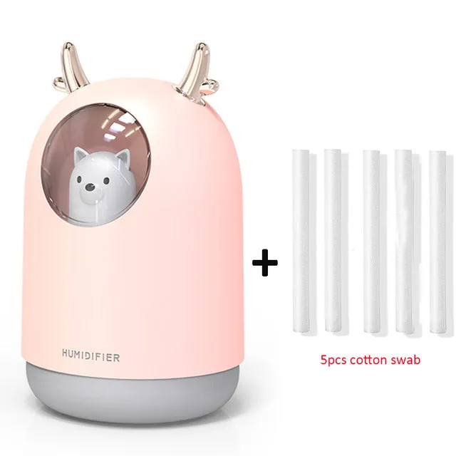 Kawaii Deer Wolf USB LED Humidifier