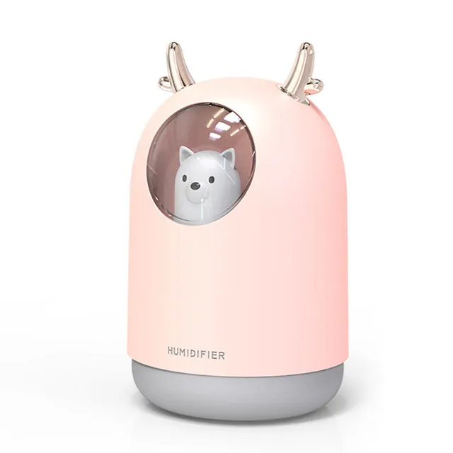 Kawaii Deer Wolf USB LED Humidifier