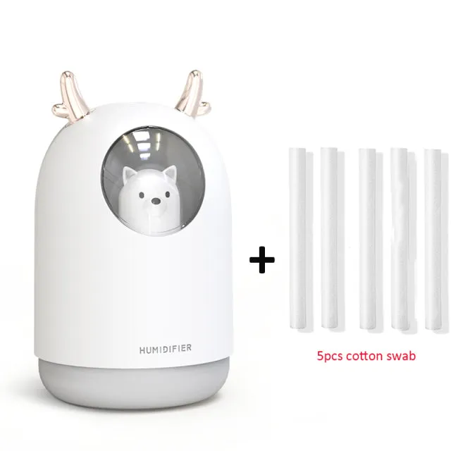 Kawaii Deer Wolf USB LED Humidifier