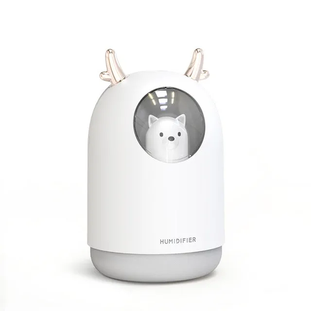 Kawaii Deer Wolf USB LED Humidifier