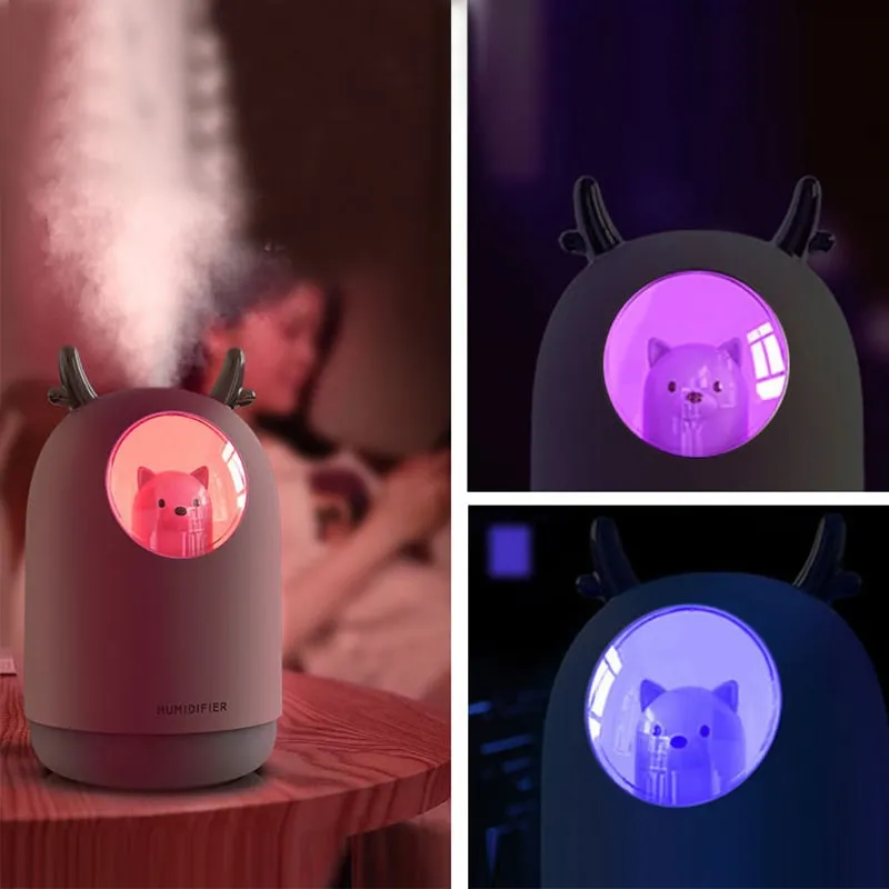 Kawaii Deer Wolf USB LED Humidifier