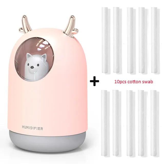 Kawaii Deer Wolf USB LED Humidifier