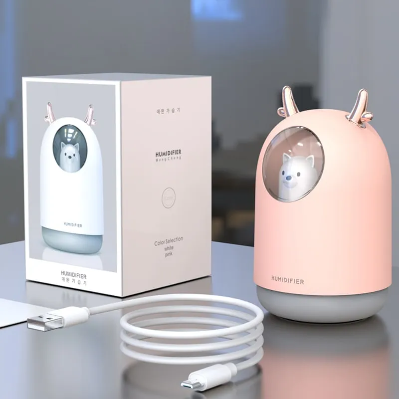 Kawaii Deer Wolf USB LED Humidifier