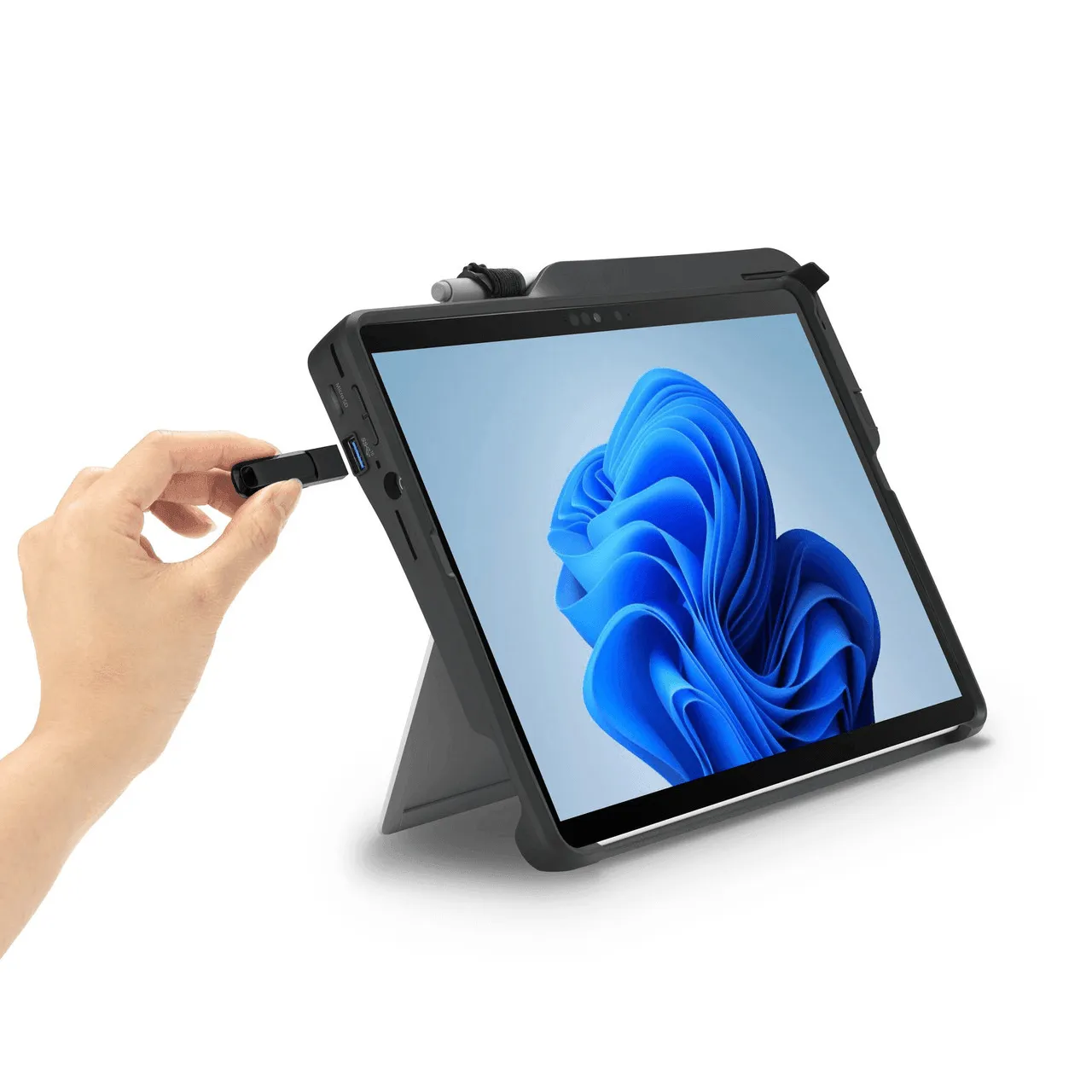 Kensington BlackBelt Mobile Dock Case Microsoft Surface Pro 8 HDMI/USB-C/A/SD Card Reader Ports