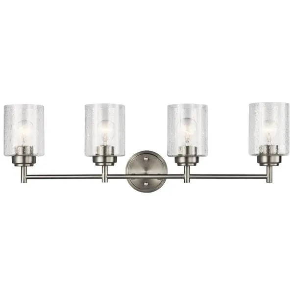 Kichler Winslow Brushed Nickel 30-Inch Four-Light Bath Light
