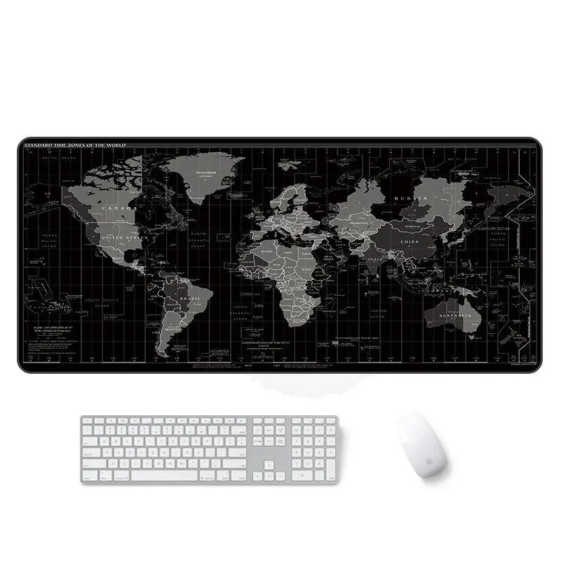 Large Size Map Mouse Keyboard Pad Neoprene Rubber With Top Fabric Game Adventure Mat Table Cover Home Office Anti-slip Mousepad