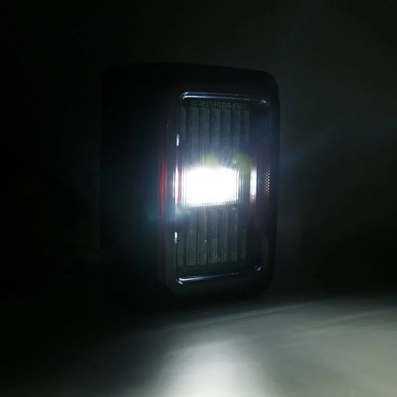 Linear Series Clear LED Tail Lights For 2007-2018 Jeep Wrangler JK JKU