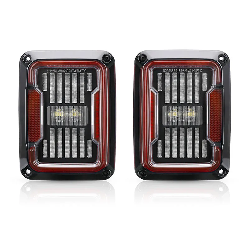 Linear Series Clear LED Tail Lights For 2007-2018 Jeep Wrangler JK JKU