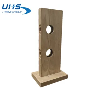 Lock Display with 2 Holes - Natural Wood - Regular Size