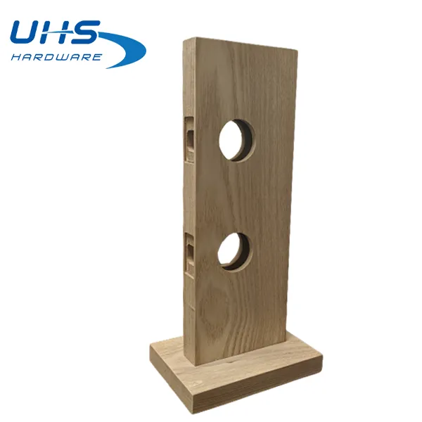 Lock Display with 2 Holes - Natural Wood - Regular Size