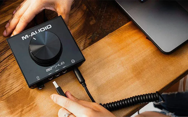 M-Audio AIR|Hub USB Audio Interface with Built-in Hub