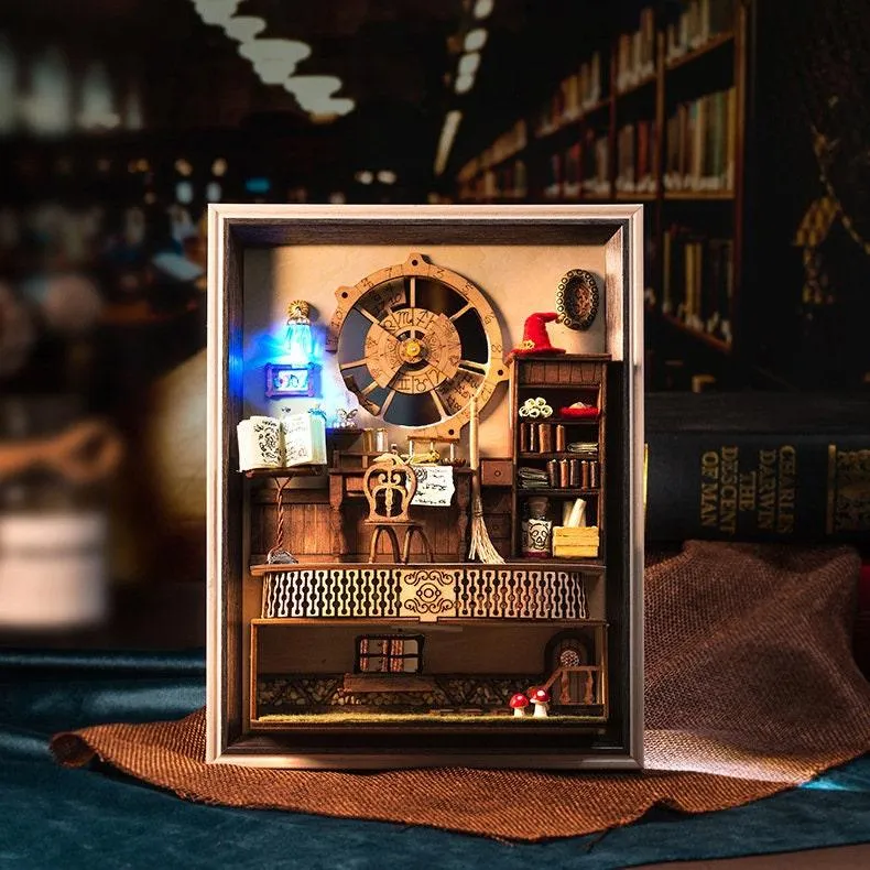 Magic Room Miniature Frame Wizard School Office Miniature Dollhouse Magic School Doll House Potter Heads Birthday Gift Adult Craft