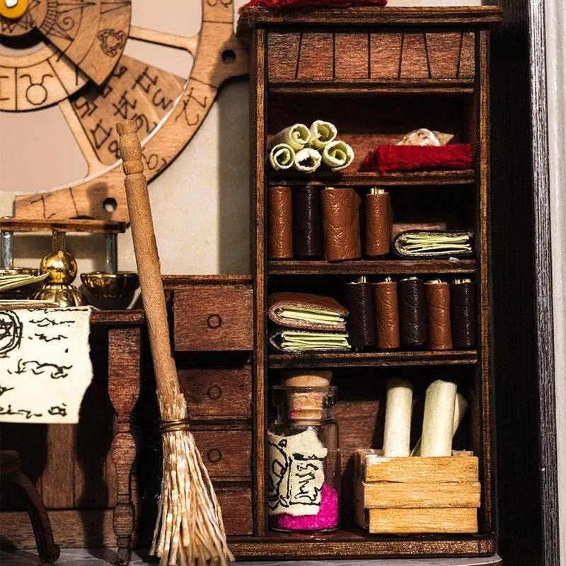 Magic Room Miniature Frame Wizard School Office Miniature Dollhouse Magic School Doll House Potter Heads Birthday Gift Adult Craft