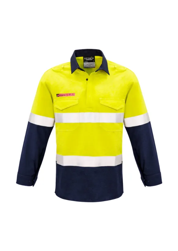 Mens FR Closed Front Hooped Taped Spliced Shirt (BZ-ZW133)