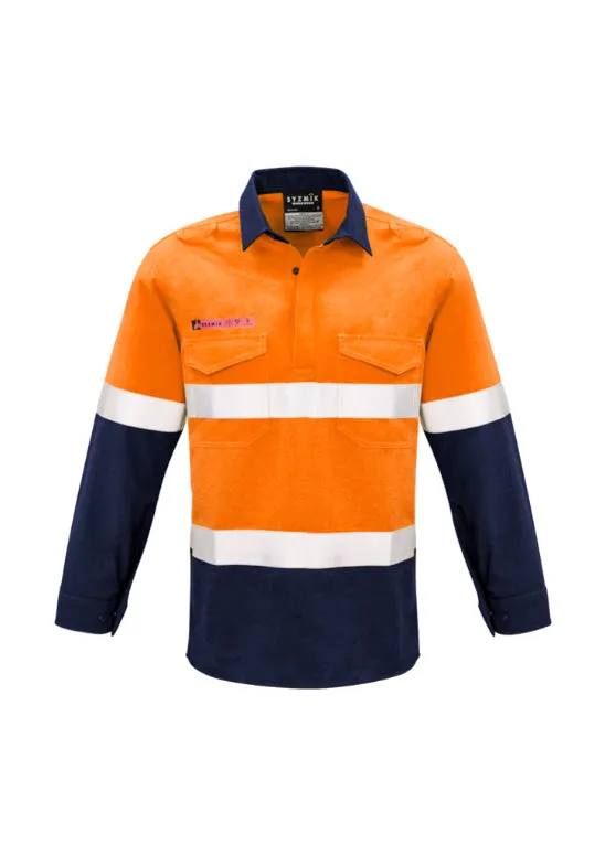 Mens FR Closed Front Hooped Taped Spliced Shirt (BZ-ZW133)