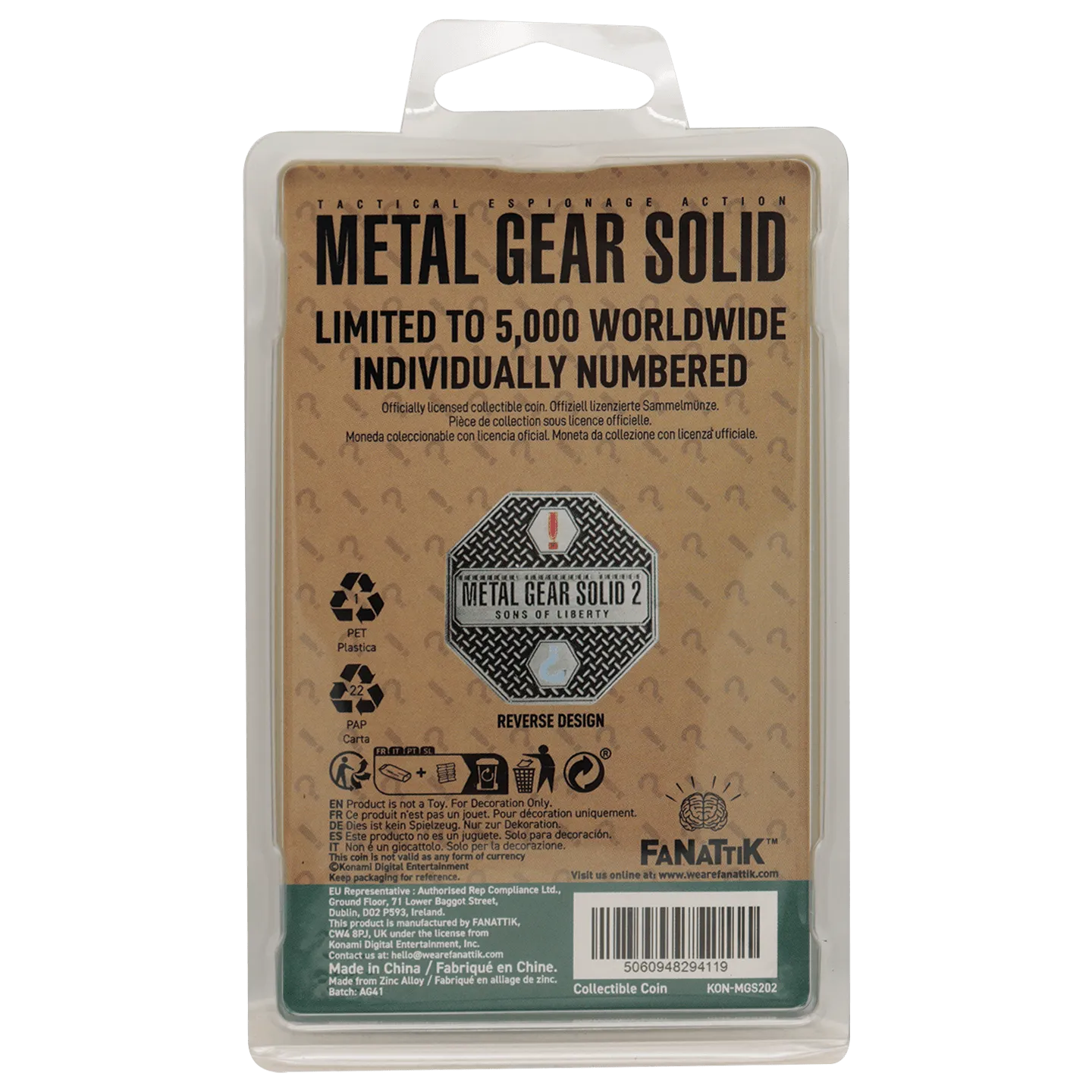 Metal Gear Solid 2 Raiden Coin