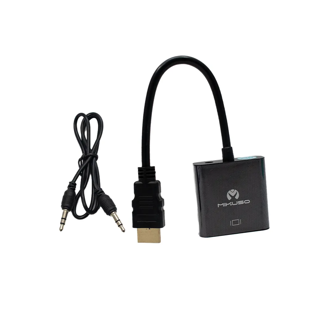 Mikuso HDMI To VGA AUDIO Cable Black [CBL-018 BK]