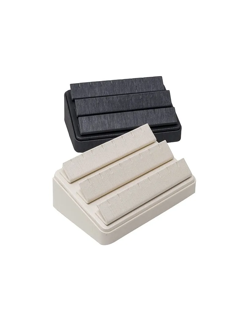 Multiple Earring Display Stand Cream Leatherette