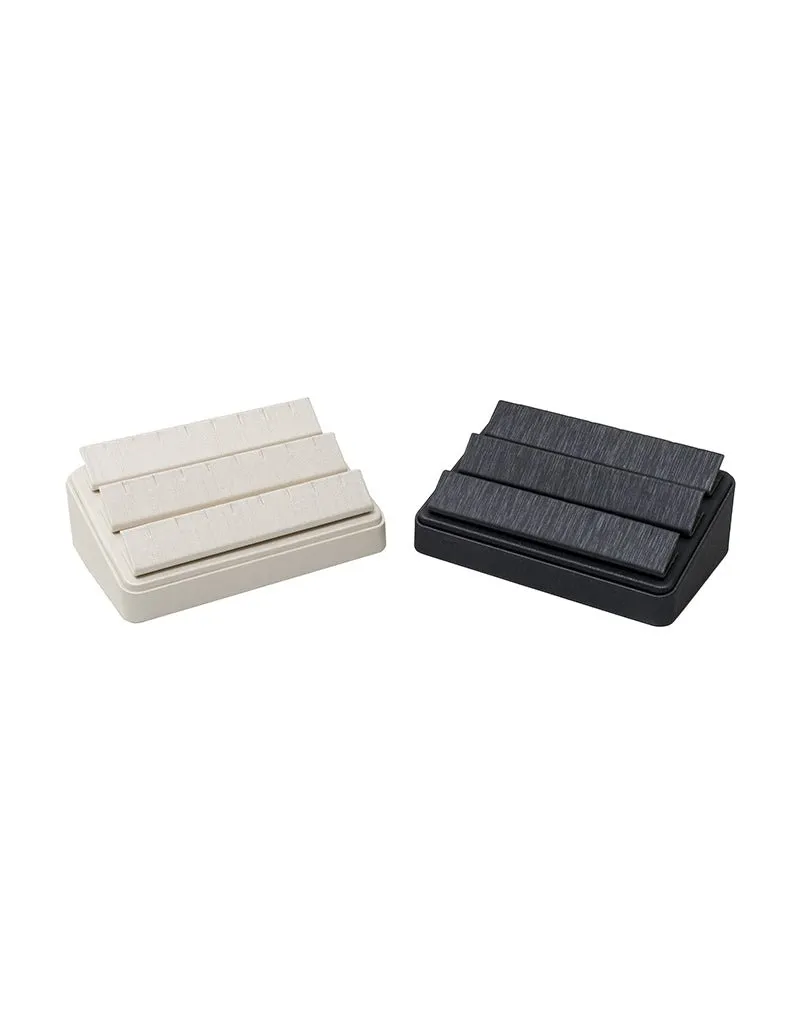 Multiple Earring Display Stand Cream Leatherette