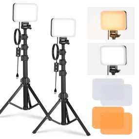 NEEWER BP66 Basic 2 Pack Bi Color Video Light Panel Lighting Kit
