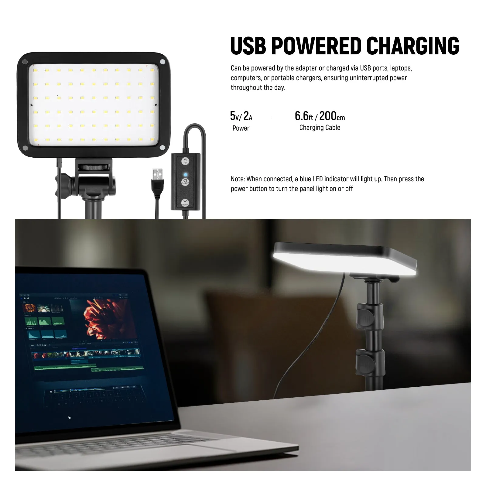 NEEWER BP66 Basic 2 Pack Bi Color Video Light Panel Lighting Kit