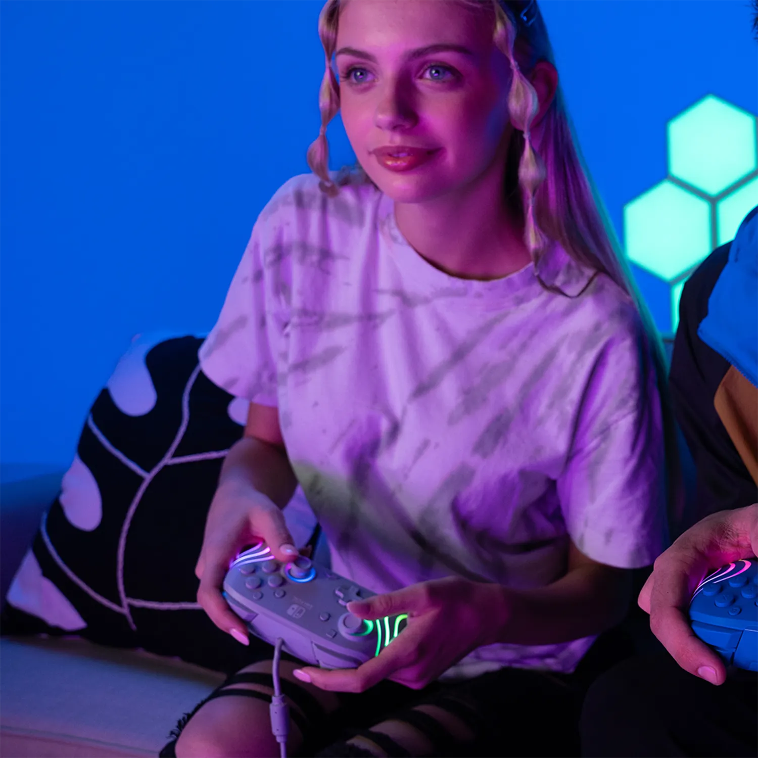 Nintendo Switch Grey Afterglow Wave Wired Controller