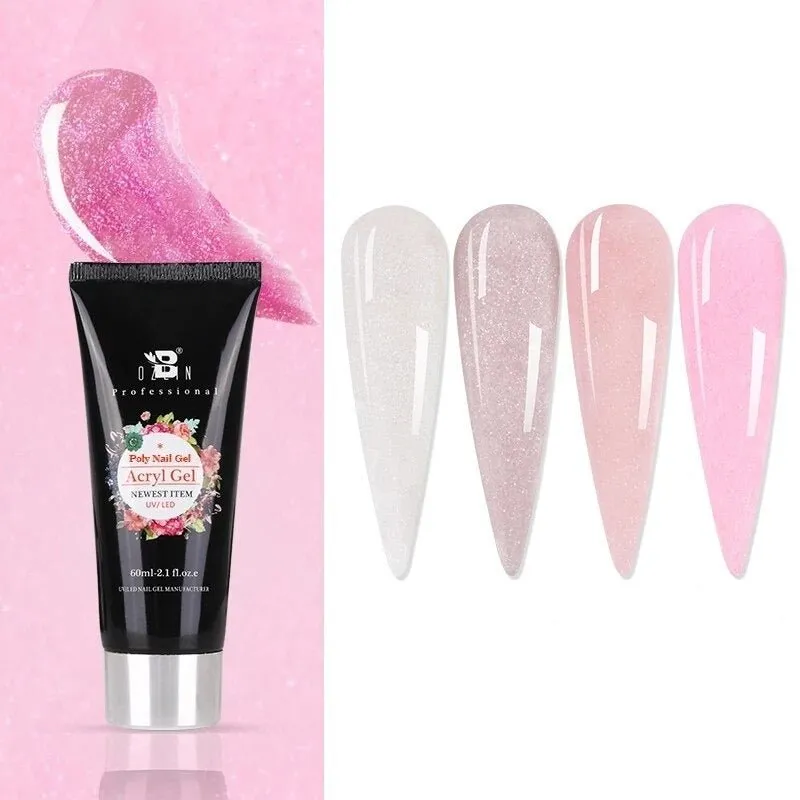 Poly Gel Extension Kit - 60ML  Permanent Acrylic Glitter Nail Extension