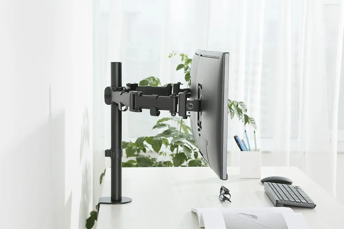 Pop Monitor Double Arm Black
