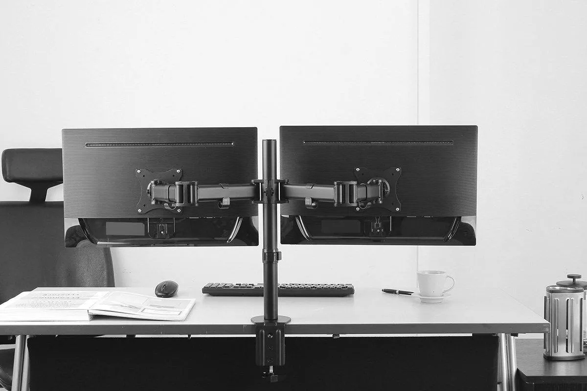 Pop Monitor Double Arm Black