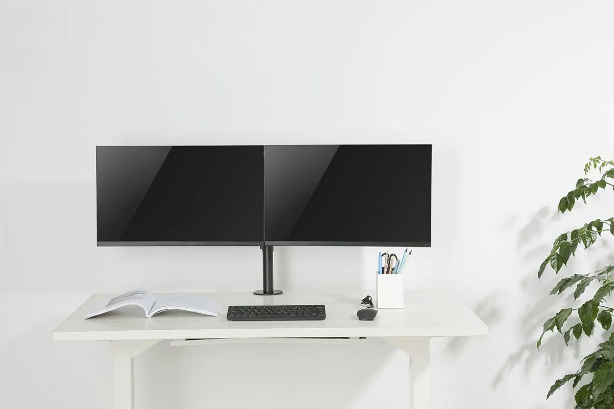 Pop Monitor Double Arm Black