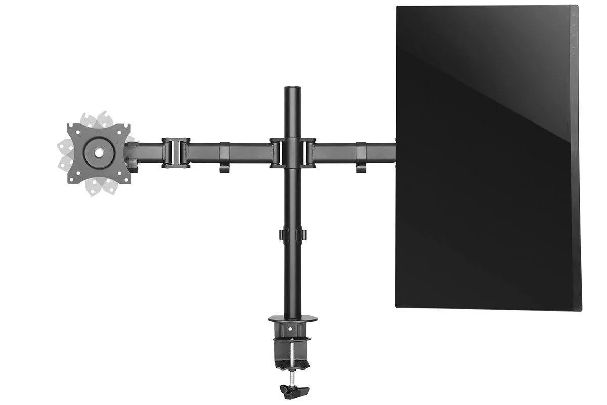 Pop Monitor Double Arm Black