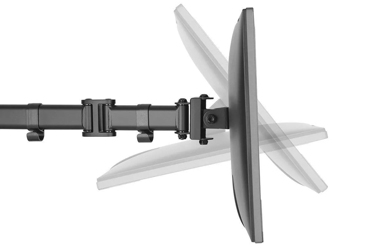 Pop Monitor Double Arm Black