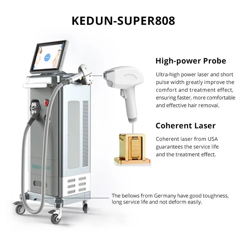 Pro 755/808/1064nm Diode Laser Painless Permanent Body Face Hair Removal Device