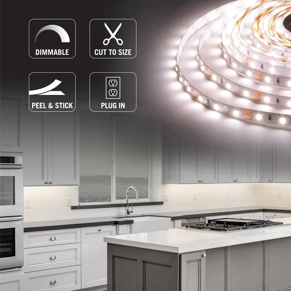 RibbonFlex Home 12V 3000K Soft White LED Strip Light Kit