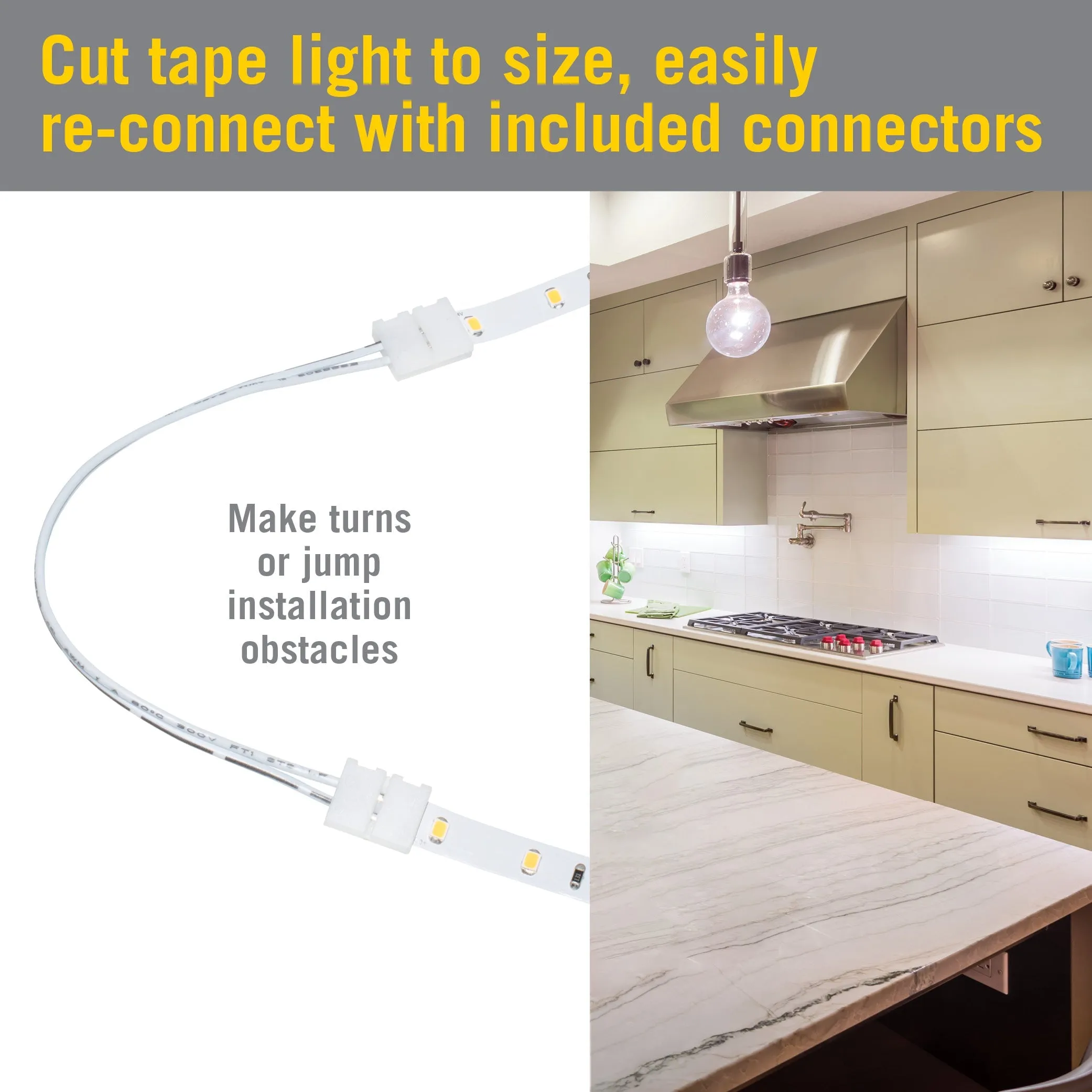 RibbonFlex Home 24V Dim-to-Warm White LED Strip Light Kit