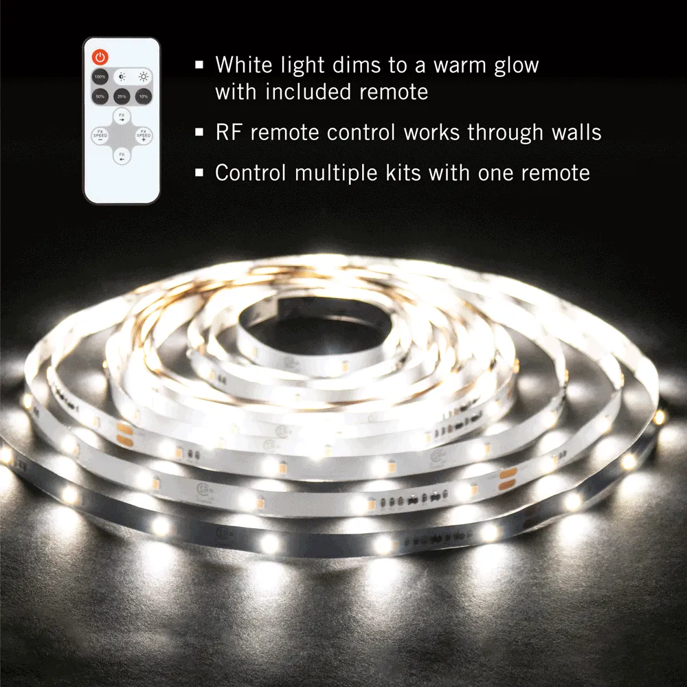 RibbonFlex Home 24V Dim-to-Warm White LED Strip Light Kit