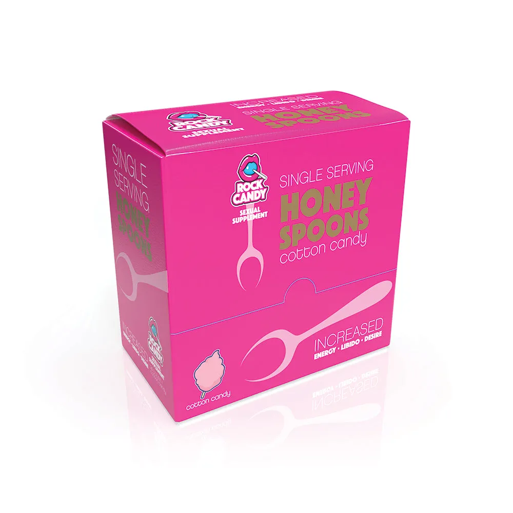 Rock Candy Honey Spoon Supplement Cotton Candy 24-Piece Display