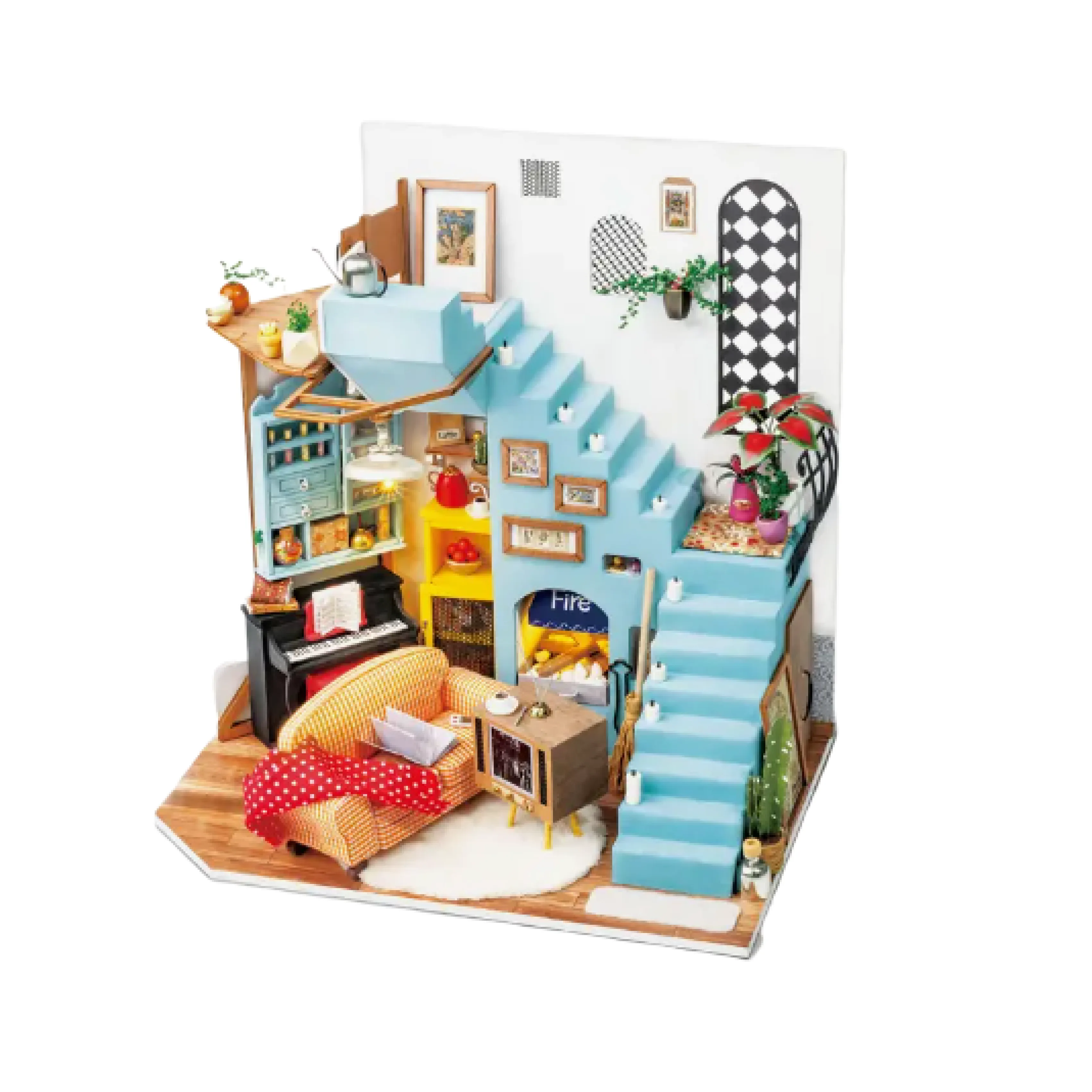 Rolife Joy's Peninsula Living Room DIY Miniature House Kit