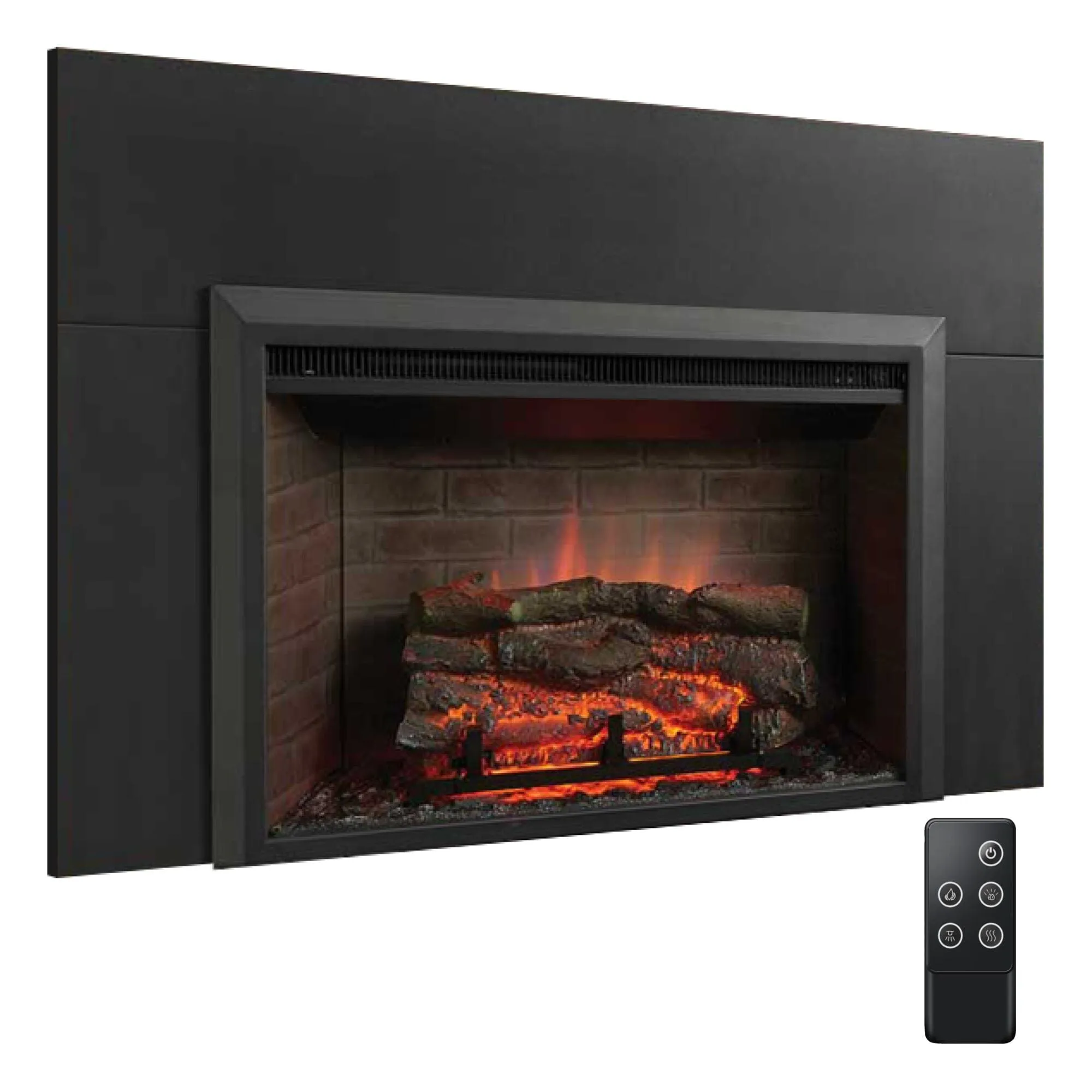 SimpliFire 32-In Built-In Electric Fireplace Insert with Large Surround Trim