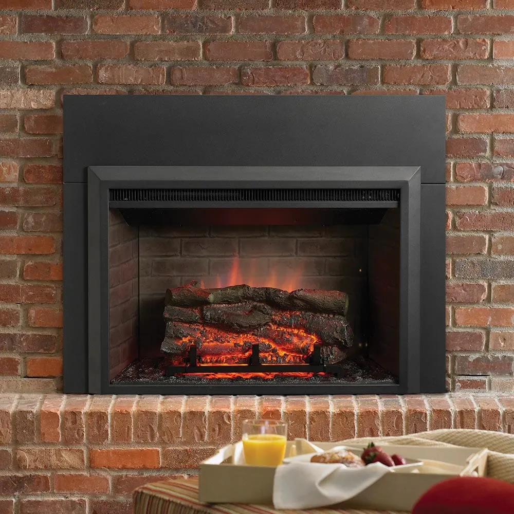 SimpliFire 32-In Built-In Electric Fireplace Insert with Large Surround Trim