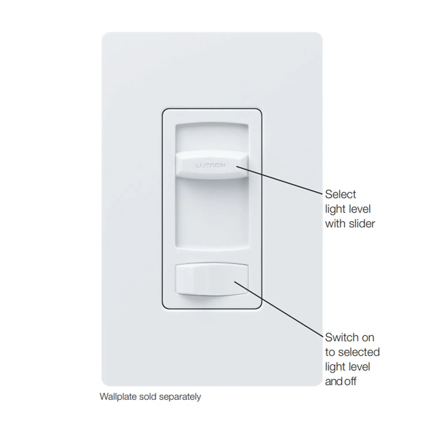 Skylark Contour Reverse-Phase ELV Dimmer, 3-Way, 250W LED/500W ELV, Neutral Required, White