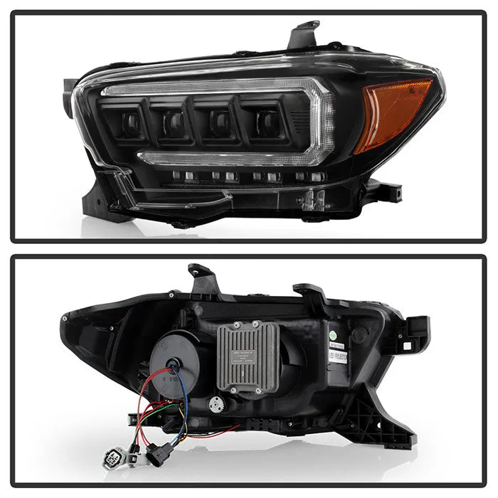 Spyder Apex Toyota Tacoma 16- 22 SEQ LED Headlights Black