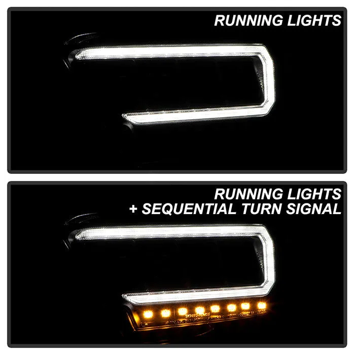 Spyder Apex Toyota Tacoma 16- 22 SEQ LED Headlights Black