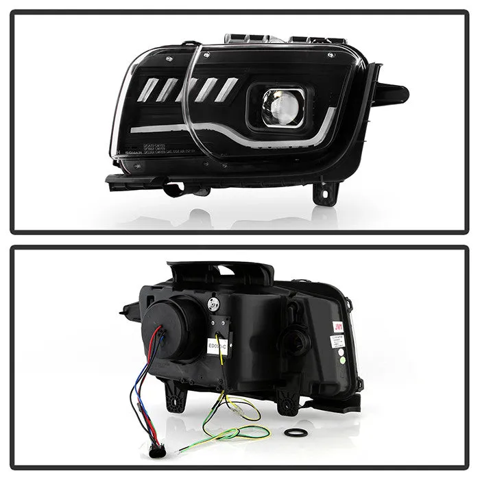 Spyder Chevy Camaro 10-13 Factory Pro Headlights SEQ Black