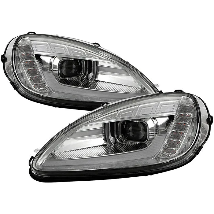 Spyder Chevy Corvette C6 05-13 SEQ Bar Pro Headlights Chrome