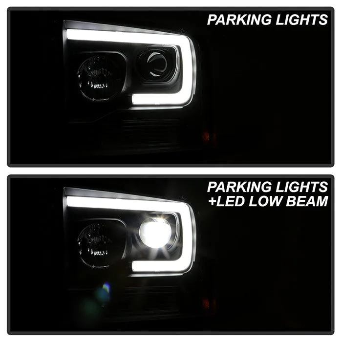 Spyder Platinum F250 F350 F450 Super Duty 05-07 Headlights Black