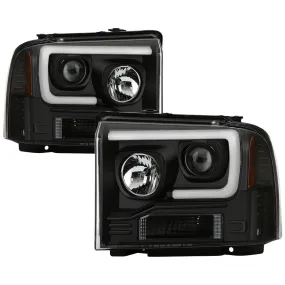 Spyder Platinum F250 F350 F450 Super Duty 05-07 Headlights Black