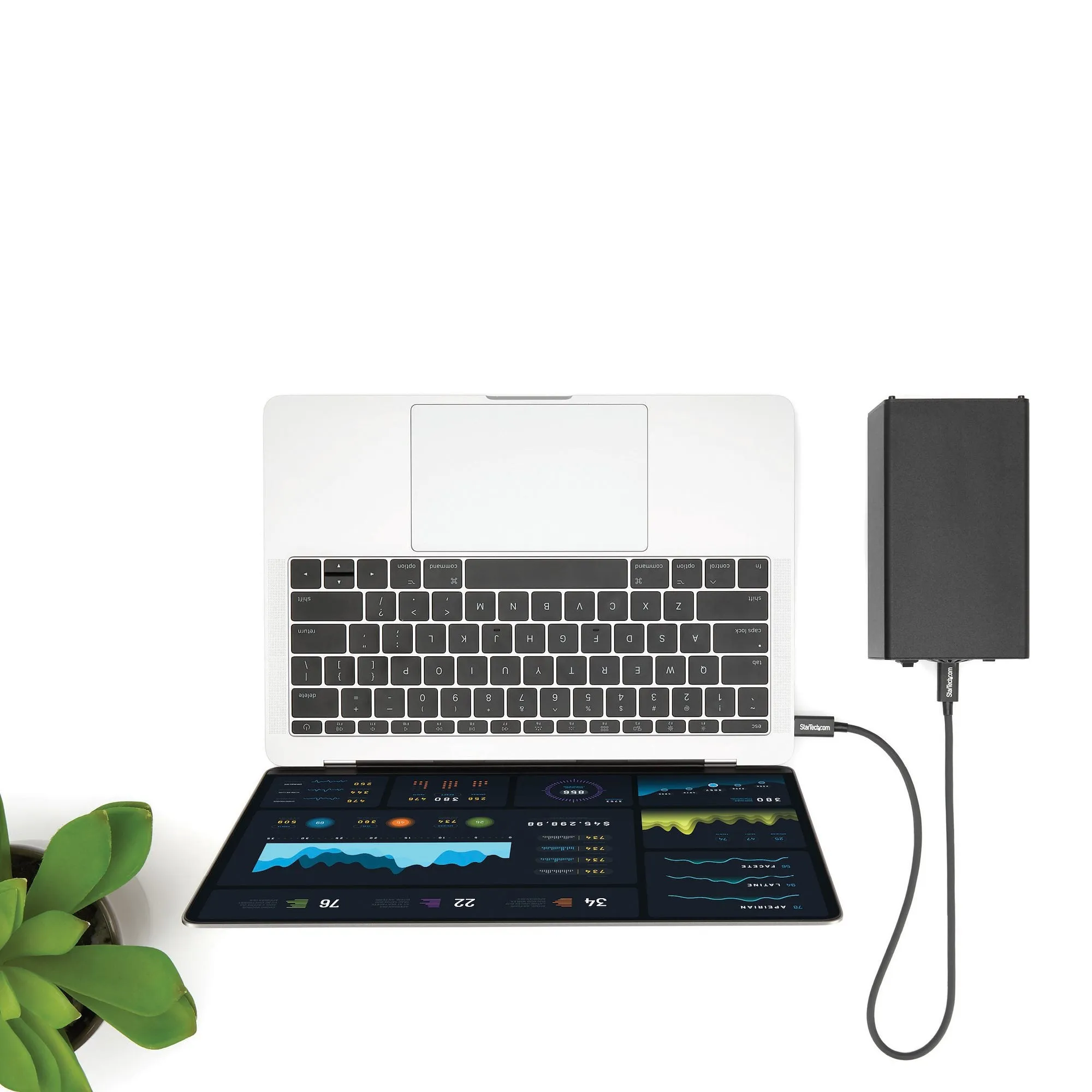 Startech.com 0.5m Thunderbolt 3, 40Gbps USB-C Cable, Thunderbolt USB DP